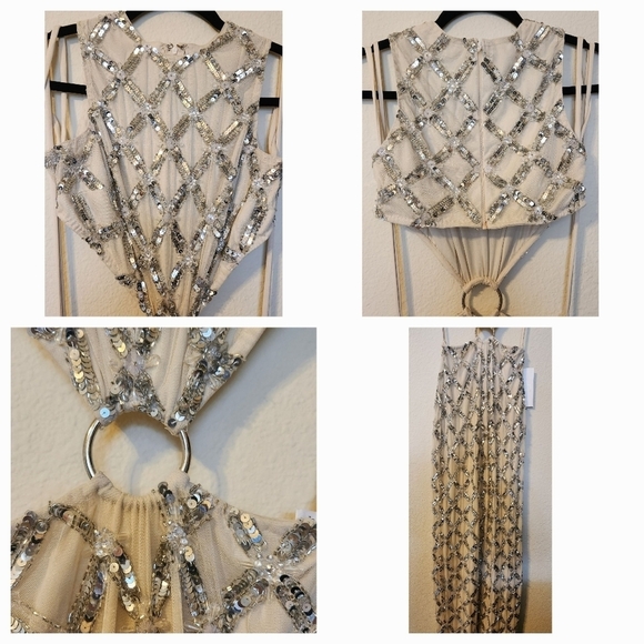 MAC DUGGAL EMBELLISHED HIGH NECK CUT OUT GOWN - Picture 16 of 17